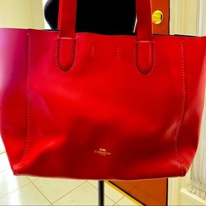 Red Coach Tote